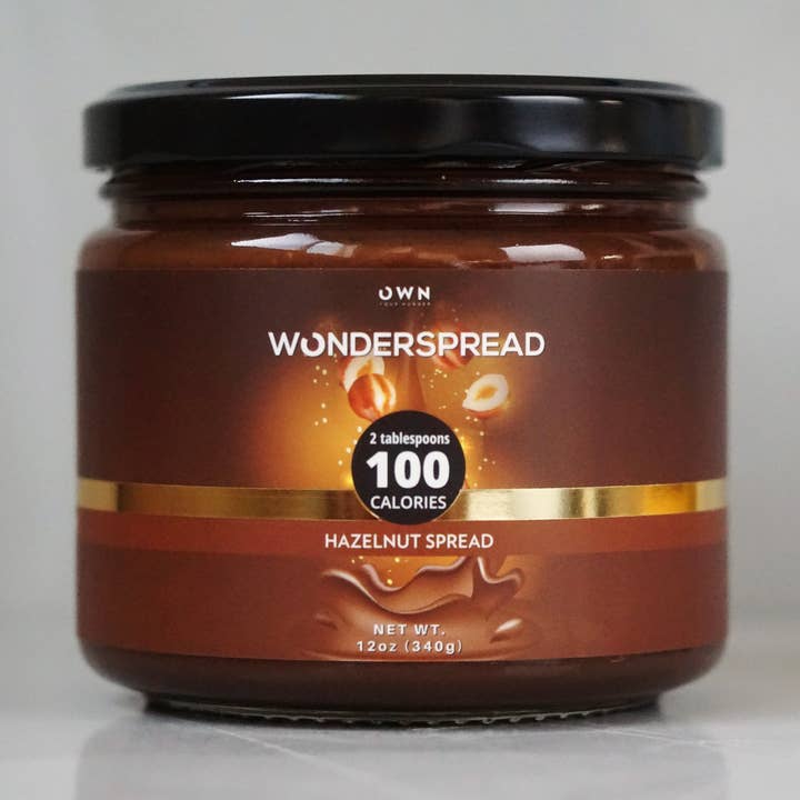 OWN Your Hunger - Wholesale Nut Butter - Wonderspread Half Calorie Hazelnut Spread0