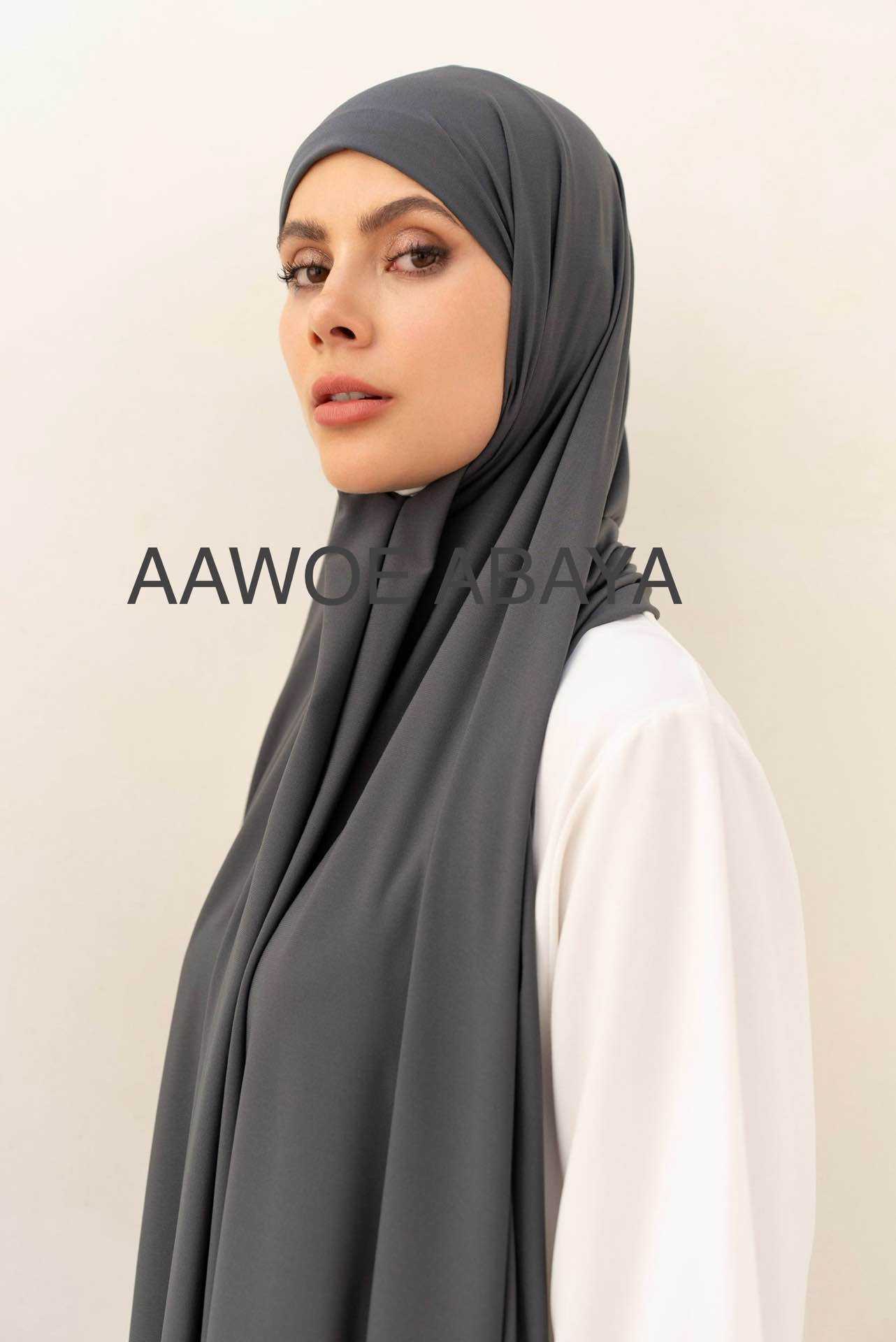 Aawoe Abaya – Großhandel Hidschab – Damen – Jersey Rechteckiger Hijab mit Bindung – 70 x 200 cm – 24841