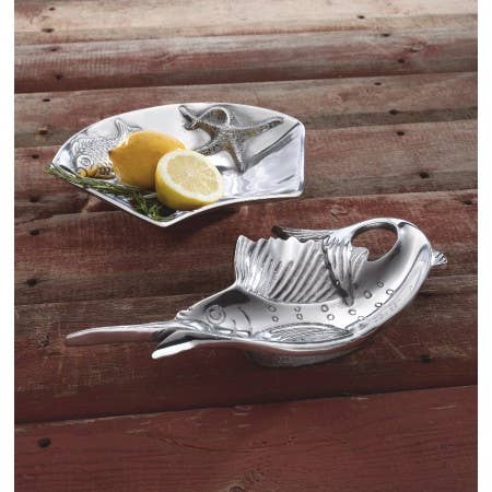 India Handicrafts Inc – wholesale Decorative plate/dish/bowl – Alum Star Fish Dish4