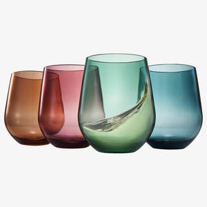 Wholesale 14.5 oz Stemless Wine Glasses Set - Heavy Base for your store -  Faire