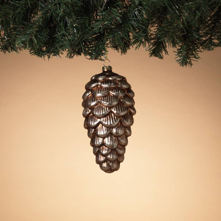 The Gerson Companies - Wholesale Ornament - The Gerson Company 7"H Glass Pinecone Ornament