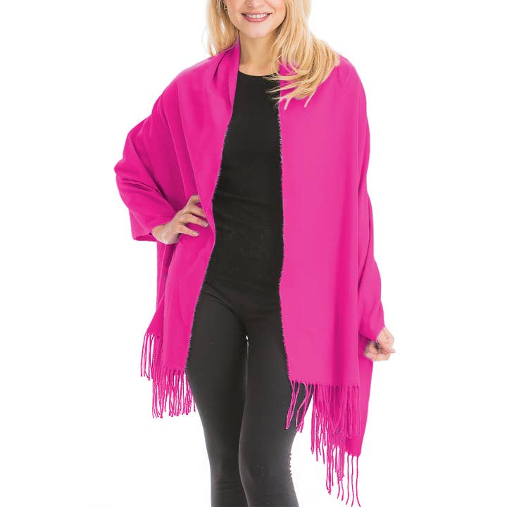Cap Zone - Wholesale Scarf - Women's - Oversized Fuzzy Twist Oblong Wrap Shawl Scarf