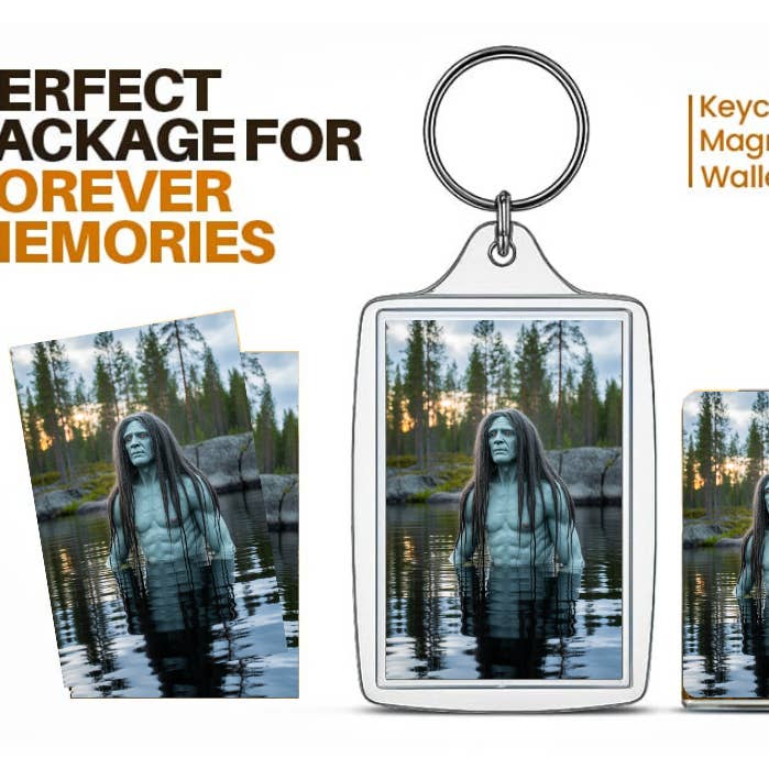 AB Crystal Collection - Wholesale Keychain - Unisex - Finnish Näkki Mythical Creature Souvenir Gift – Finland 0