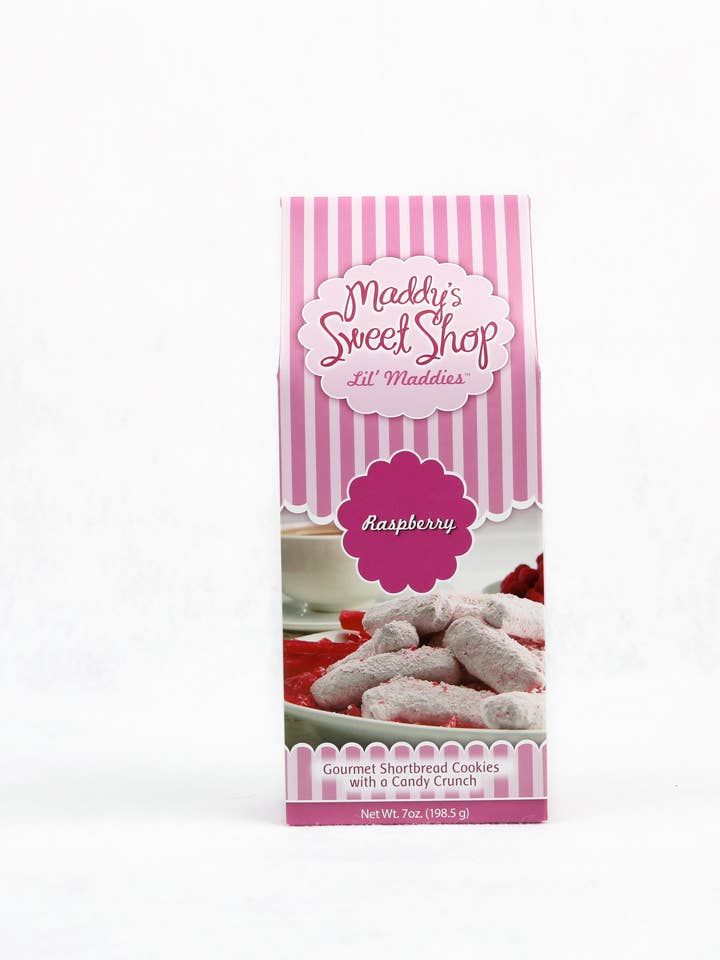 Maddy's 7oz Sweet Shop Raspberry Snaps for wholesale by Flathau's Fine Foods