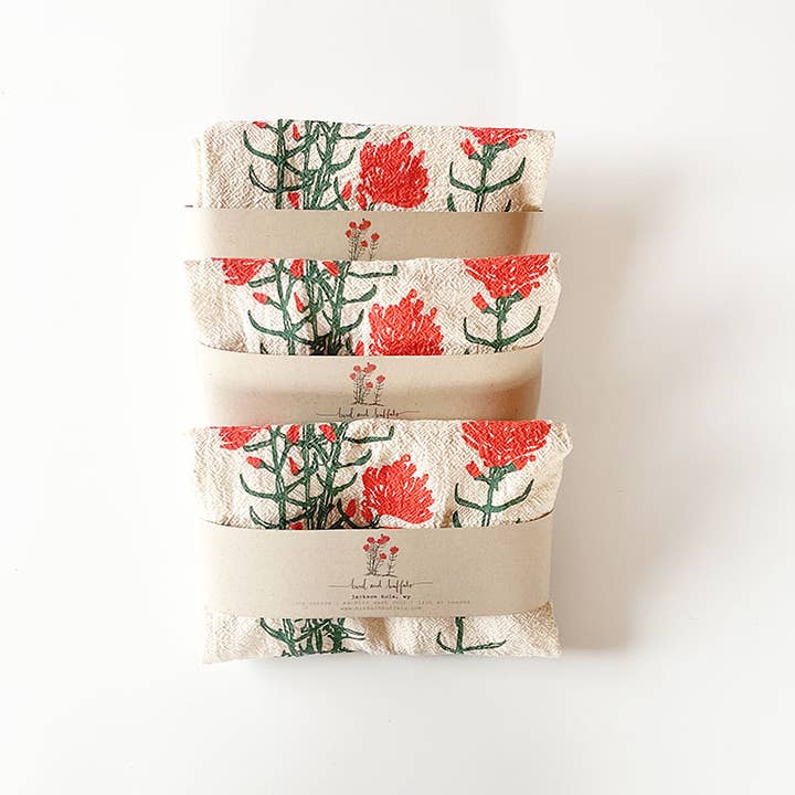 Bird and Buffalo - Vente Torchons - Torchon Indian Paintbrush1