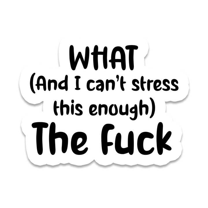 Adesivo in vinile WTF | Sarcastico | Adesivo impermeabile | 3" per la vendita all'ingrosso da parte di Rebel and Siren Stickers