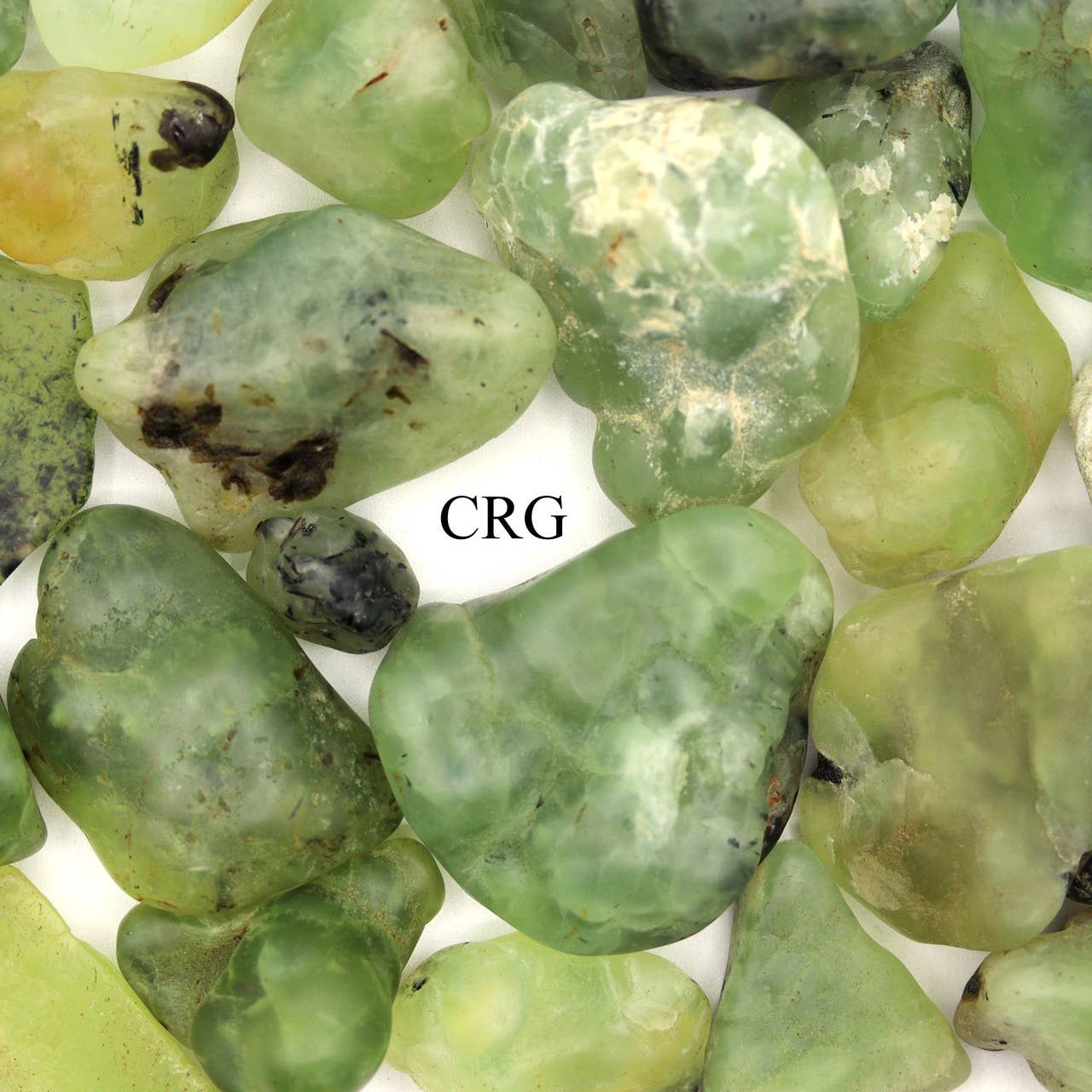 Crystal River Gems LLC – Pedra/cristal espiritual por atacado – Lote de 450 g de prehnita bruta lisa, sem polimento, do Mali0