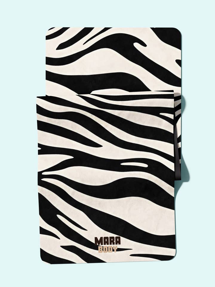 Zebra - Machine Washable & Eco-friendly Yoga Rug Mat for wholesale by MARA BODY - Yoga Mats, Pilates Reformer Mats & Yoga Towels