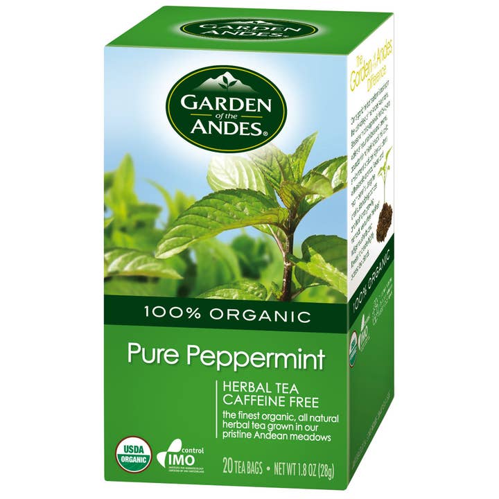 Peppermint Organic Tea - 20 Bags/Box for wholesale by M5 Corporation