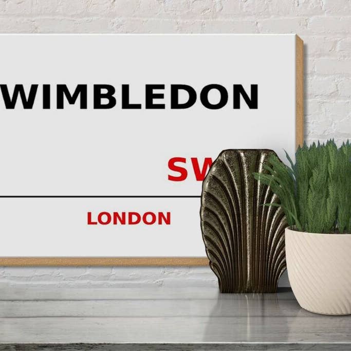 Femer - Wholesale Sign - London 30x20 cm Wimbledon SW19 wooden decorative sign wooden sign3