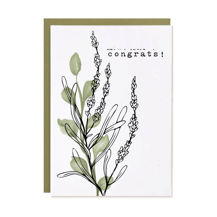 The Card Bureau - Wholesale Congratulations Card - TOKA | Congrats | Cotton Rag Greeting Card
