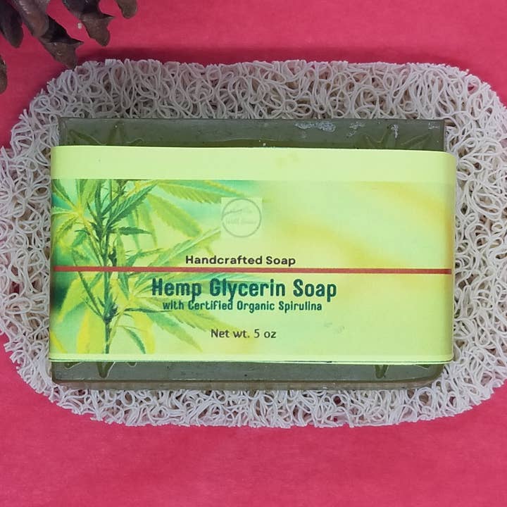 Hemp Glycerin Soap with Spirulina for wholesale by Afroscentricity
