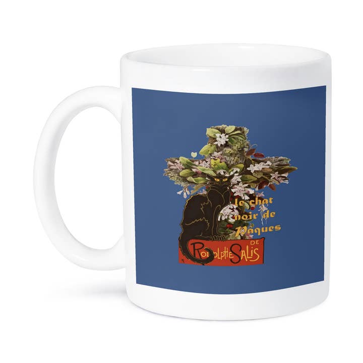 3dRose - Wholesale Coffee Mug - 3dRose, Easter Le Chat Noir de Paques With Floral Cross, Mug8