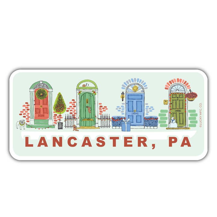 Lucky Mfg. Co. - Wholesale Sticker - Lancaster, PA Holiday Doors Sticker