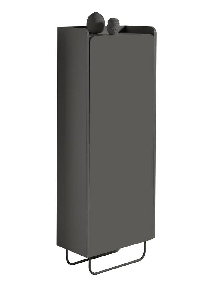 Skien 525 graphite structure door in melamine for wholesale by Herdasa