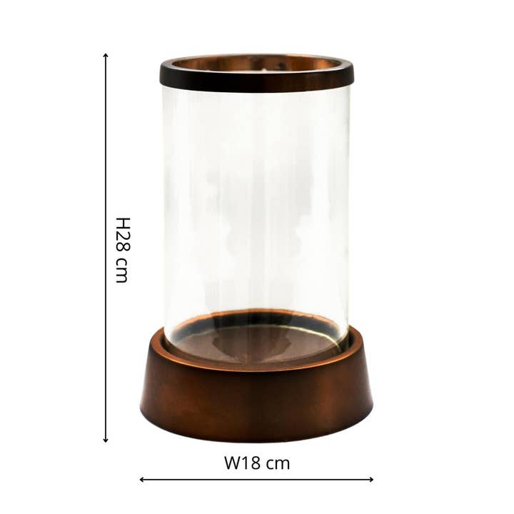 Ivyline - Wholesale Lantern - Hampton Metal & Glass Hurricane Lantern