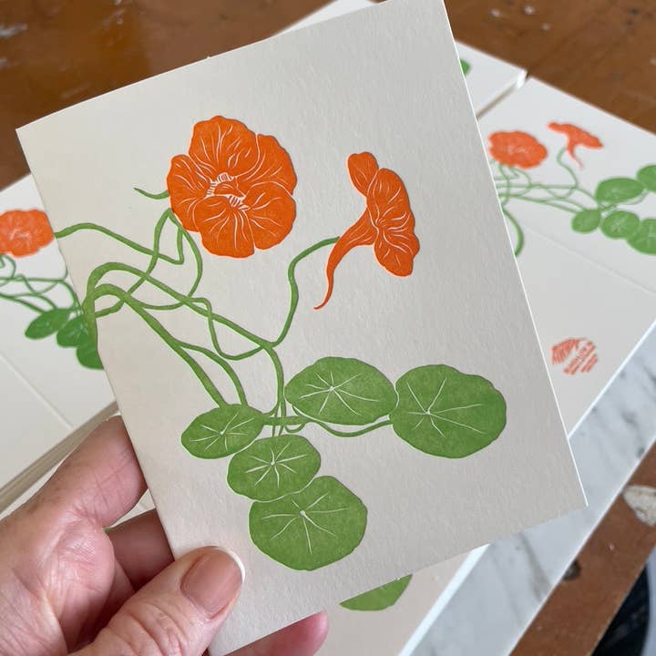 Bloosom and Grow - Hand Illustrated Letterpress Card for wholesale by Bungalow 36