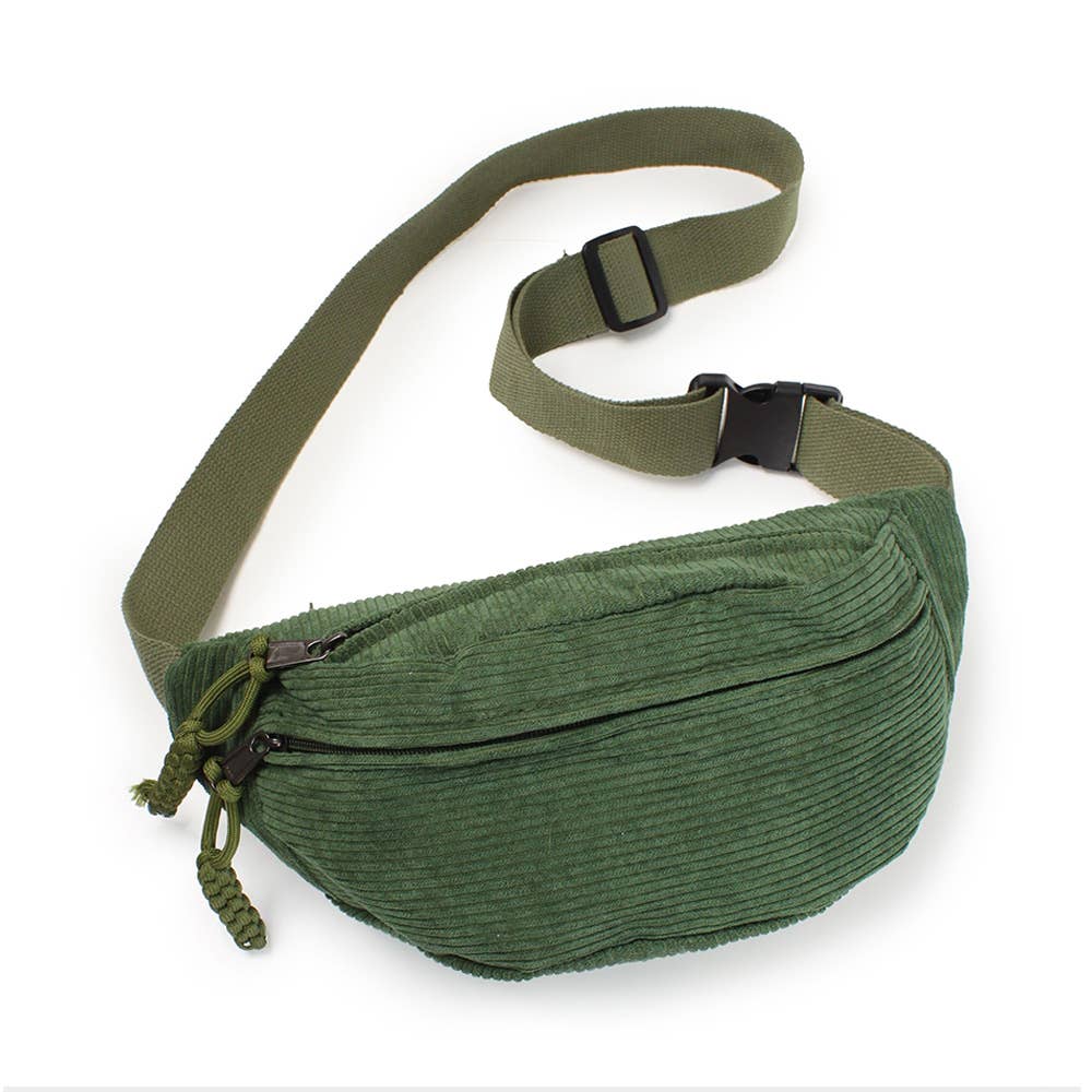 Sensibling Corp. - Wholesale Belt Bag - Women's - Corduroy Sling Bag / Belt Bag3