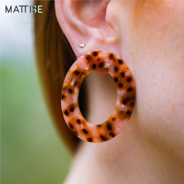 MATTISE Acetate Earrings Studs — Handmade Sustainable Flakes for wholesale by MATTISE