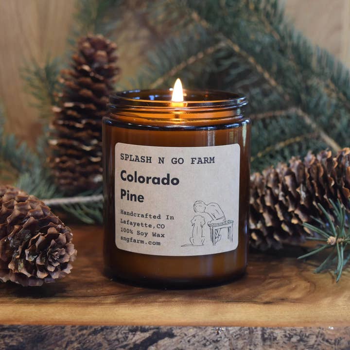 Splash N Go Farm - Wholesale Jar/Filled Candle - Colorado Pine - 8 oz Soy Candle2
