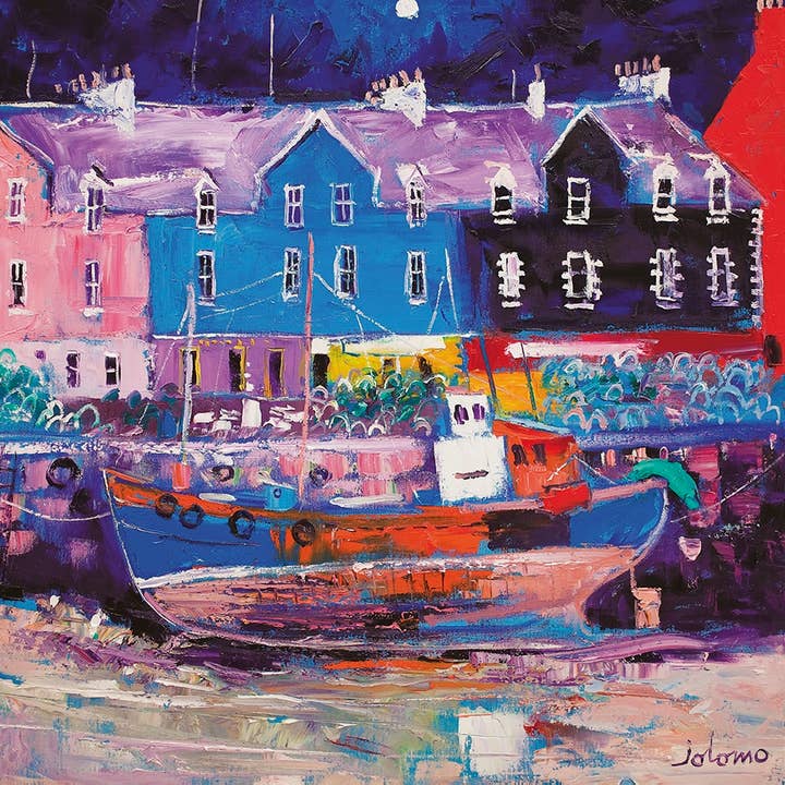 Jolomo Pot Stand Beached Fishing Boat Tobermory for wholesale by Island Blue Publishing