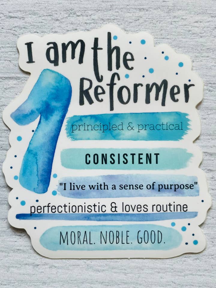 Enneagram 1 The Reformer Sticker for wholesale by A Quartzy Life