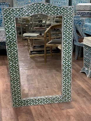 Wooden Mother Of Pearl Inlay Mirror
24"x47" for wholesale by Spura Home