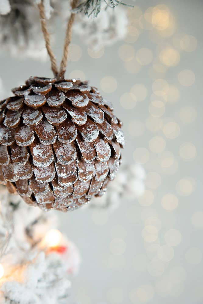 A&B Home Group Inc. - Wholesale Ornament - D4" Ball - Brown/White2