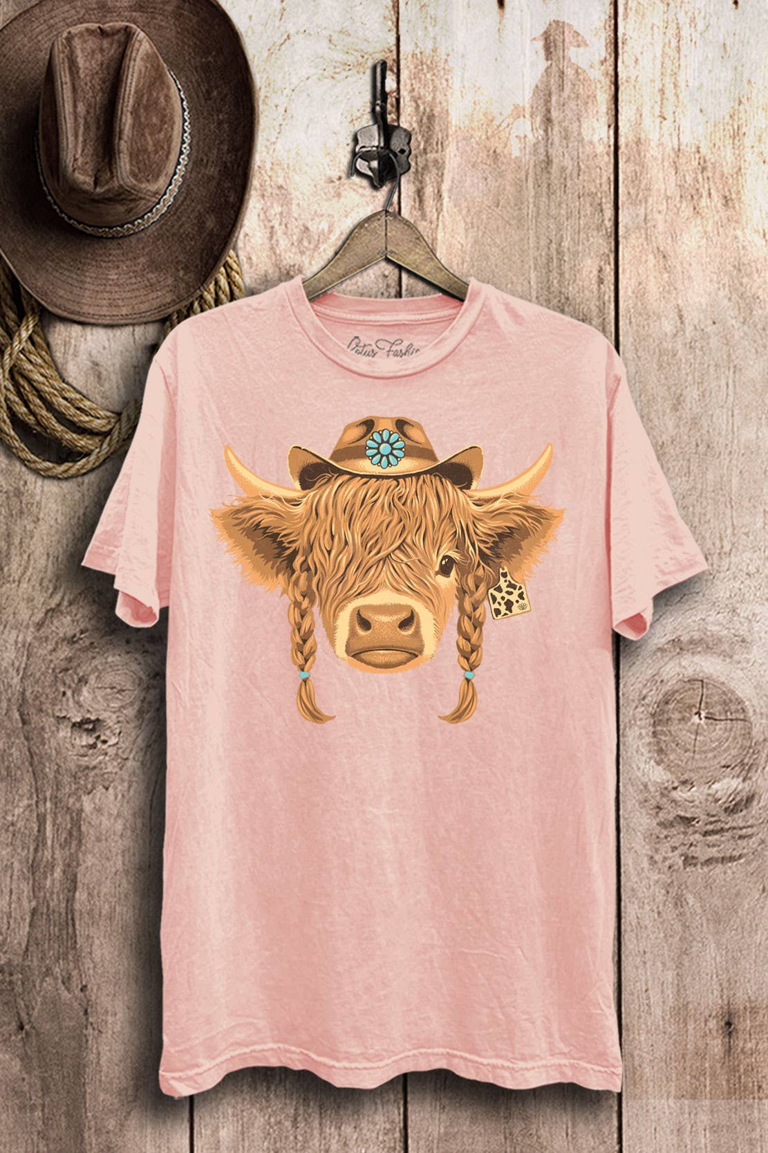 Lotus Fashion Collection - Wholesale Screen Printed T-Shirt - Women's - Highland Cow Graphic Top6