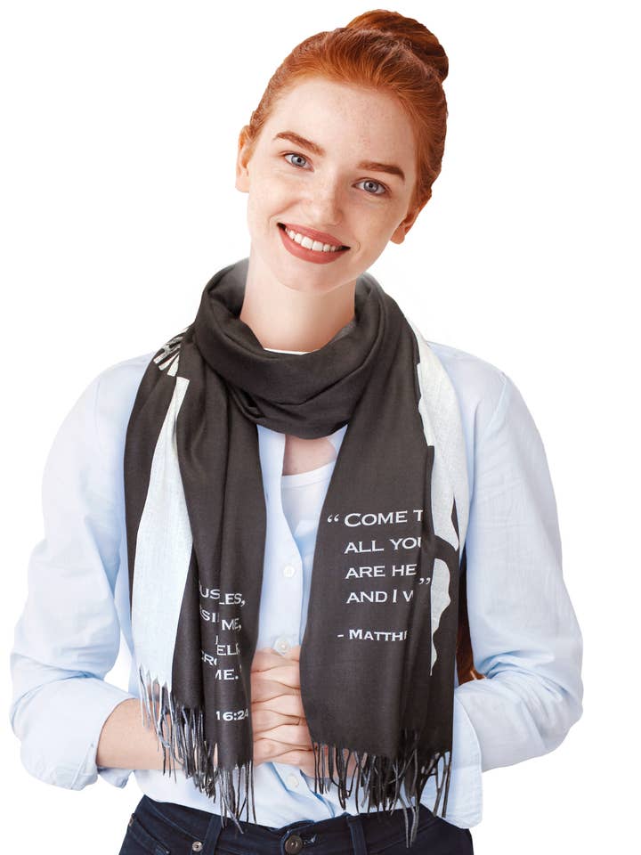 Prayer, Cross Christian Religious Inspirational Shawl Scarf for wholesale by Cube Enterprise