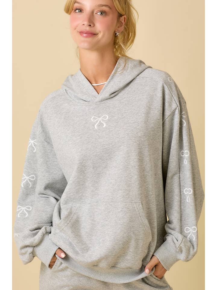 Main Strip - Wholesale Top & Pant Set (NOT Loungewear) - Women's - Ribbon Embroidered Hoodie Set – Soft Cozy Loungewear