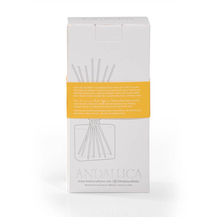 Andaluca - Wholesale Reed Diffuser - Lemon Zest and Thyme Botanical Reed Diffuser6