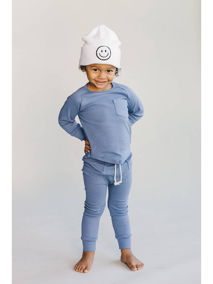 Lucky Panda Kids - Venta al por mayor Conjuntos de ropa cómoda - Niños - Conjunto de descanso | Azul océano5