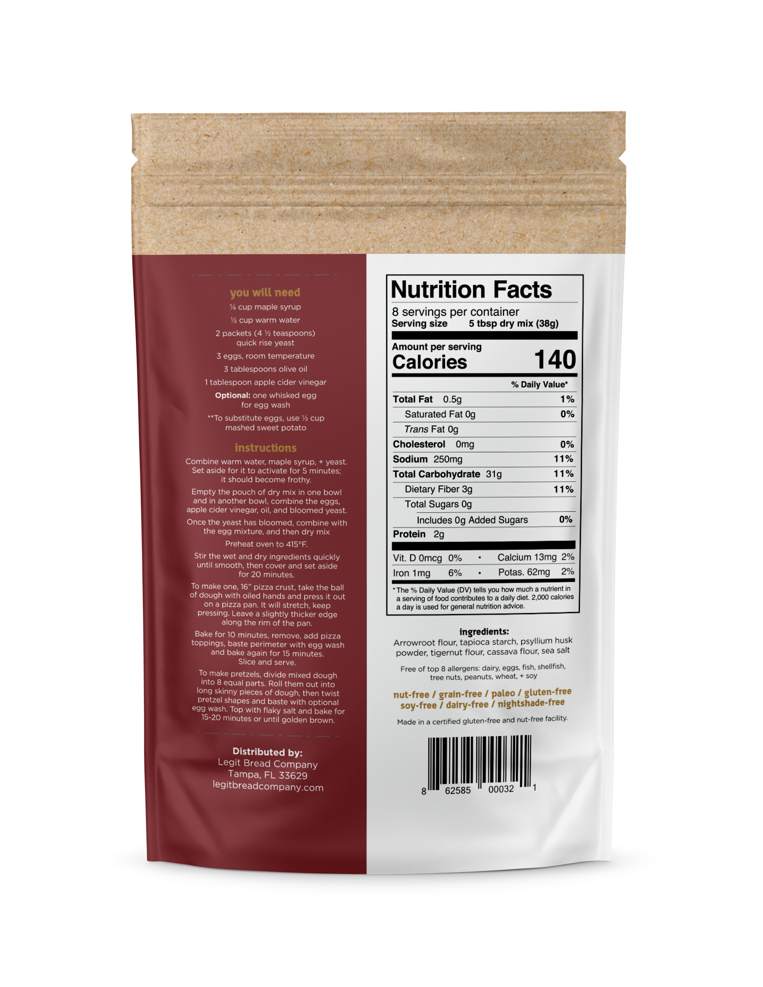 Legit Bread Company - Wholesale Bread Mix - Legit Pizza Crust + Pretzel Mix1