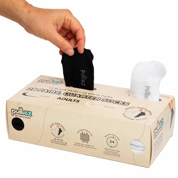 PACK OF 24 ADULT SOCKS WHITE AND BLACK SIZE 34-46 for wholesale by Catwalk 669