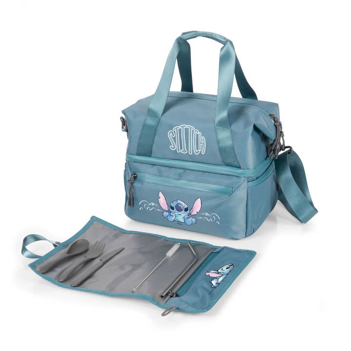 Lilo & Stitch Tarana Lunch Bag Cooler with Utensils for wholesale by Picnic Time Family of Brands