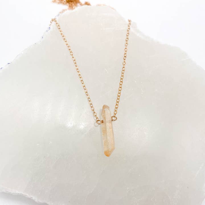 Luna Pines – wholesale Hänge-/berlockhalsband – Varje dag mandarin kvarts halsband