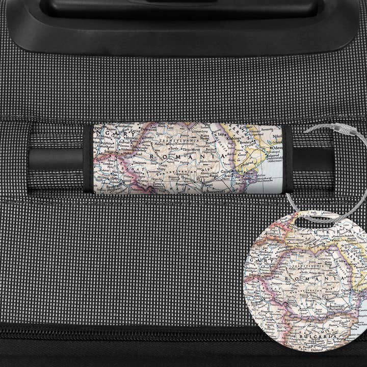 Romania Luggage Tag Suitcase Handle Wrap Airport Tag for wholesale by Daisy Mae Designs