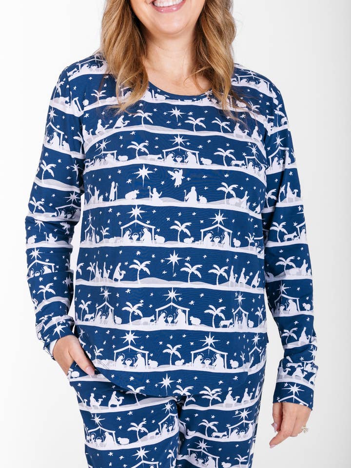 Starry Night Womens Jogger PJ Set Cotton for wholesale by Holy Pals