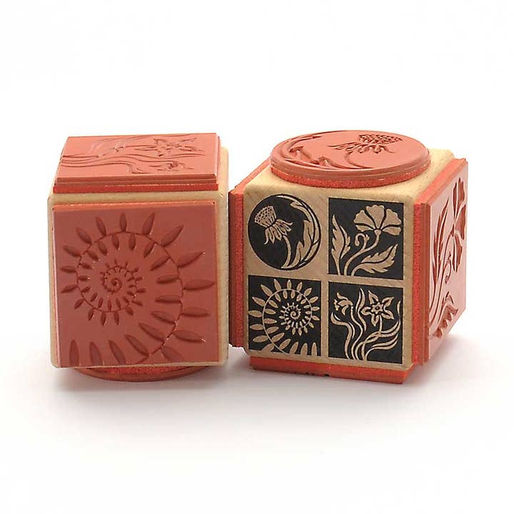 Sello: flores y pétalos en cuadrado y círculo para venta al por mayor de Heindesign