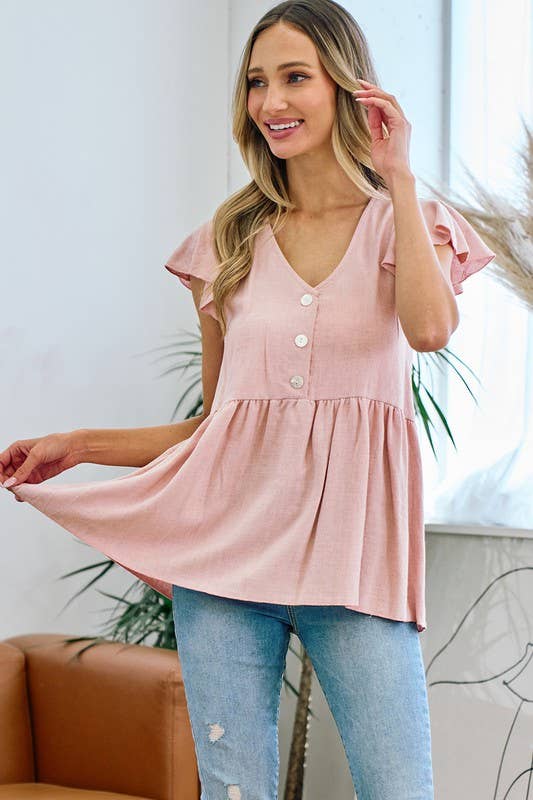 lovely melody - Wholesale Blouse - Women's - LMT3044-A-HELLO GORGEOUS LINEN TOP8