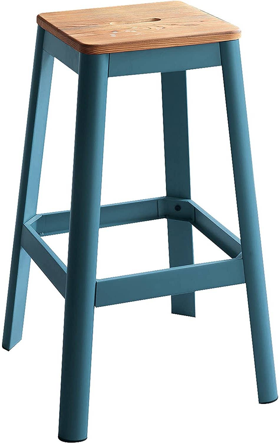 HomeRoots - Wholesale Stool - Contrast Teal and Natural Wood Bar Stool1