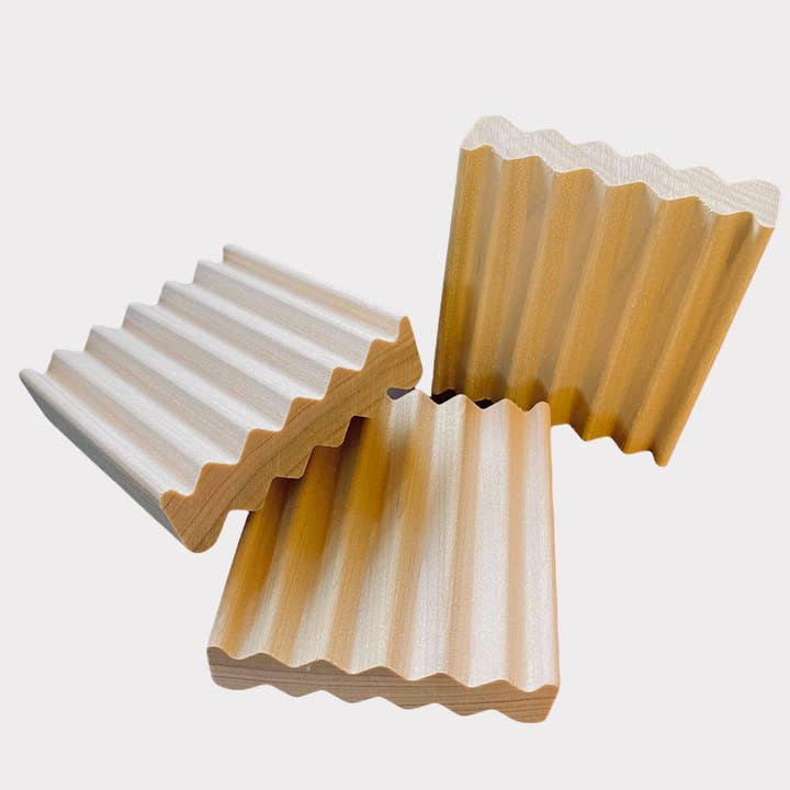 WOOD BOARDWALK SOAP DISH for wholesale by After Midnight Soap Company