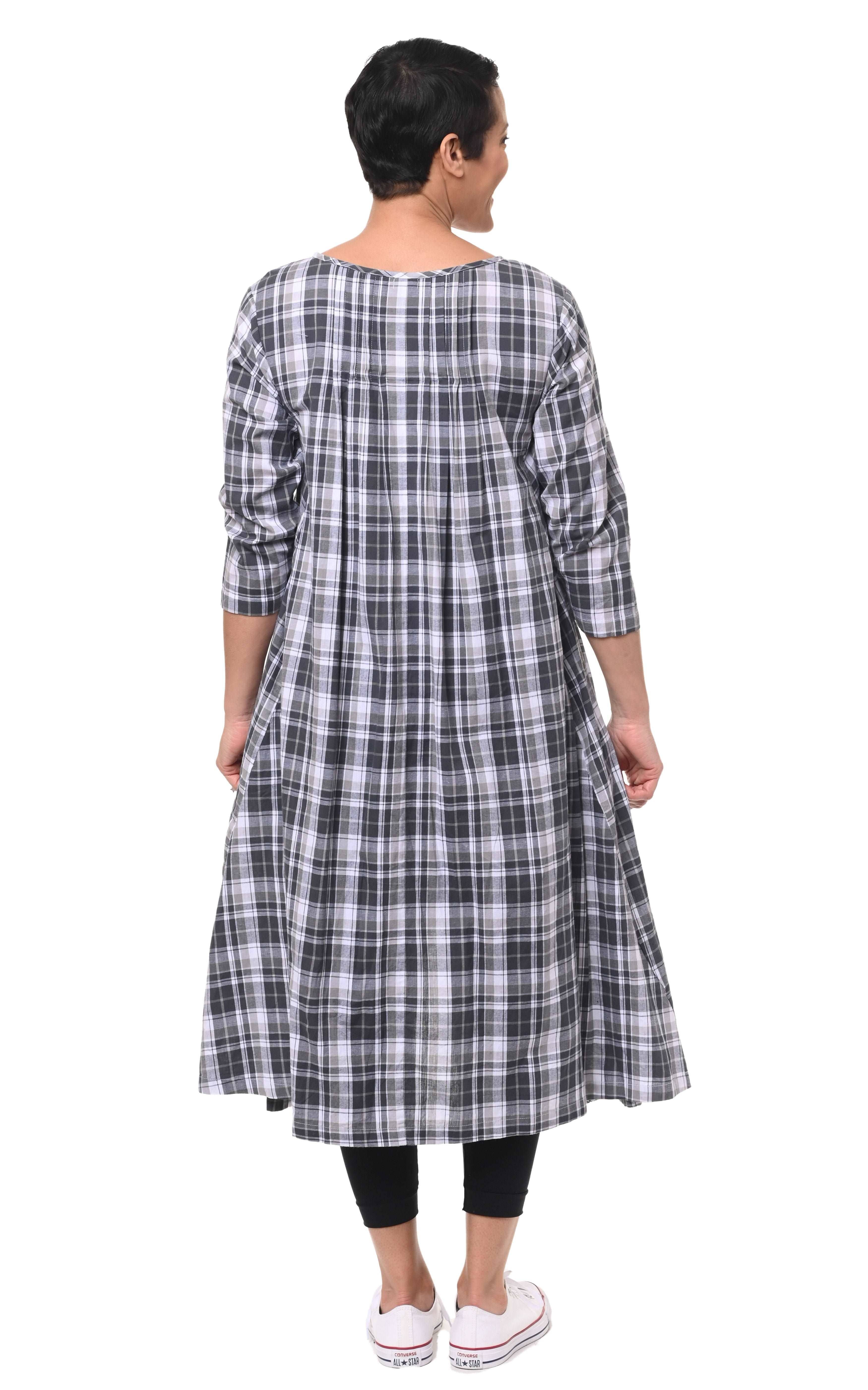 Tulip Clothing - Vendita all'ingrosso Vestito - Donna - CV49 Lexi in Grayscale Check*2