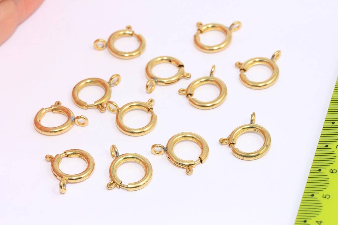 QueenJewelryM - Wholesale Clasp - 16mm Raw Brass Clasps, Necklace Closures, CHK30
