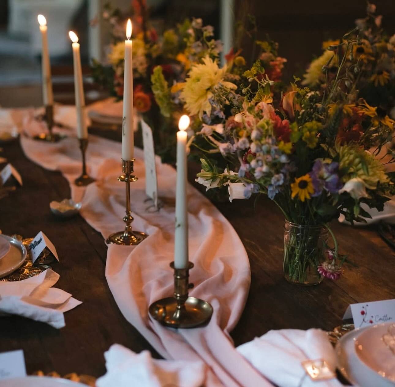 Pressed Petals by Molly - Wholesale Tapered Candle/Candlestick - Pressed Wildflower Taper Candles1