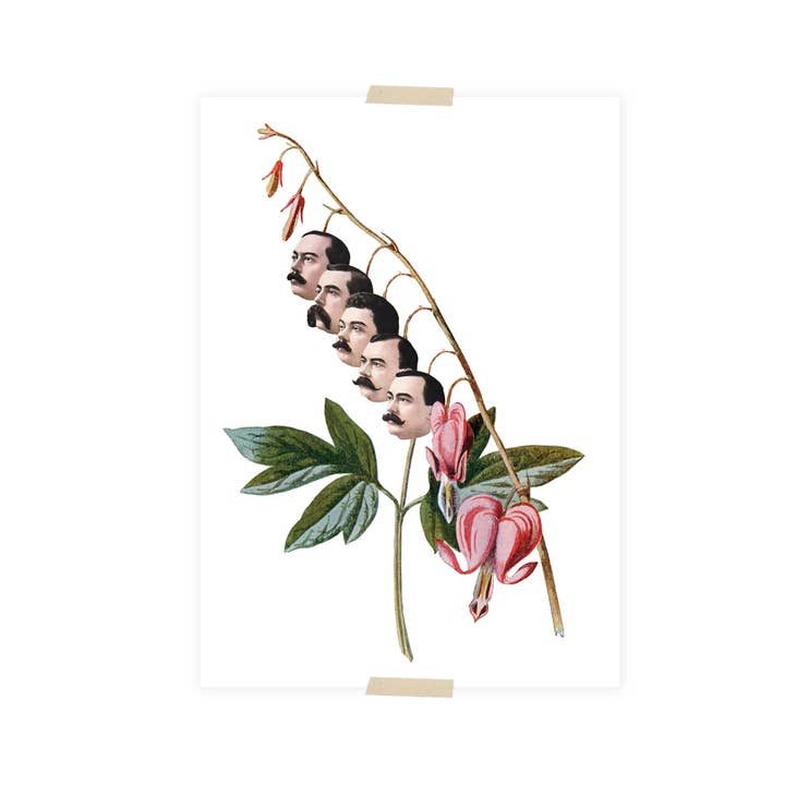 Lylies - Wholesale Postcard - Postcard collage for men's hearts