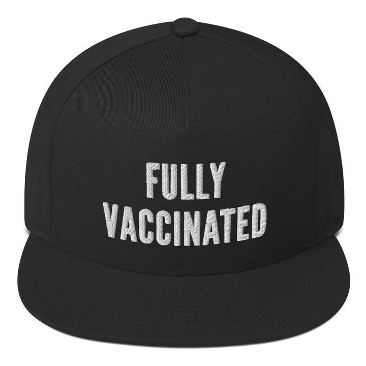 « Casquette Snapback entièrement vaccinée avec broderie Pro Vaccine » pour la vente par PositiveParty