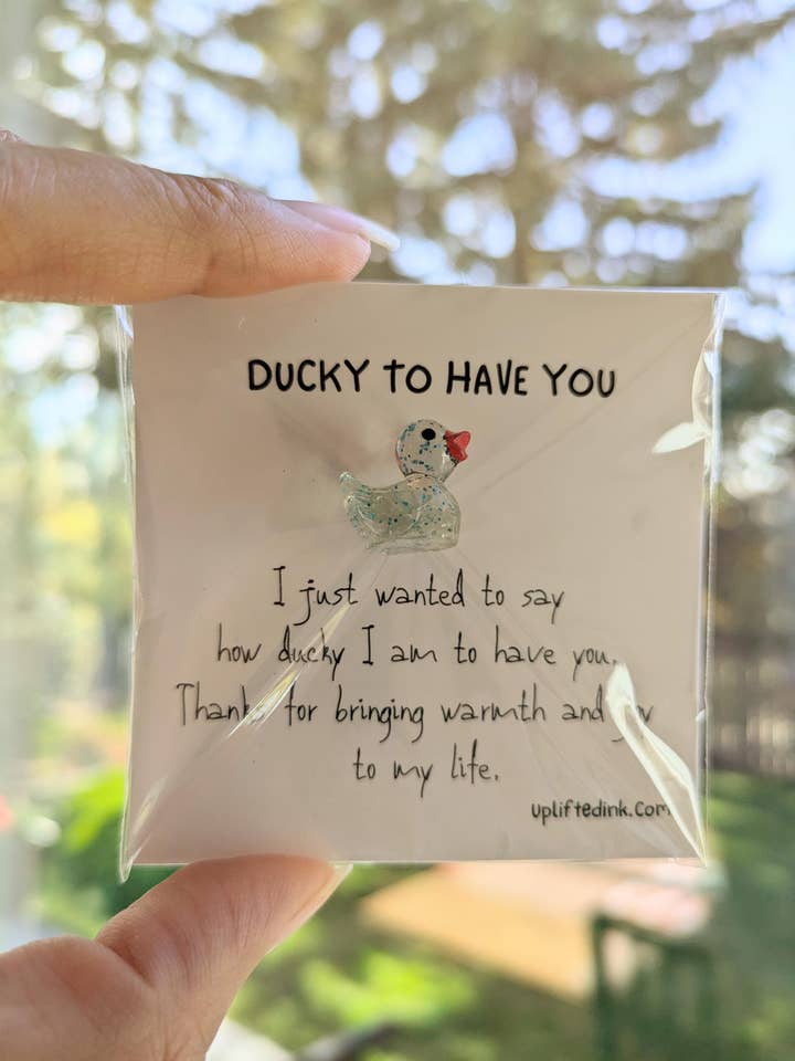 Ducky om je te hebben kaart met eendbeeldje & aangepaste boodschap voor wholesale door Uplifted Ink