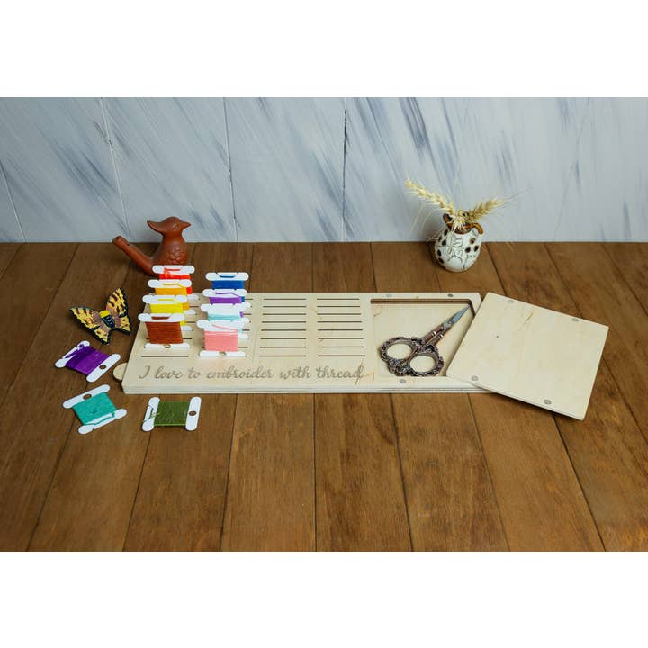 Embroidery craft – wholesale Material för broderi/korsstygn – Spolställ med magnetisk nålhållare & trähållare för broderigarn